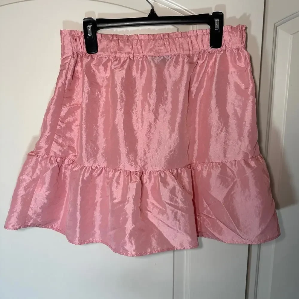 NEW Topshop Taffeta Lantern‎ Mini Skirt Light Pink Size: 8